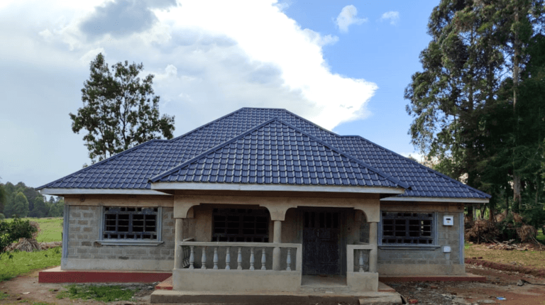 Aluminium roofing sheets stacked at Gods Promise Aluminium factory in Lagos — cost guide for 3-bedroom houses