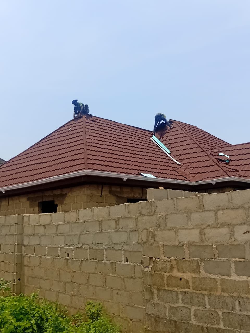 Another roofing project underway with Gods Promise Aluminium sheets