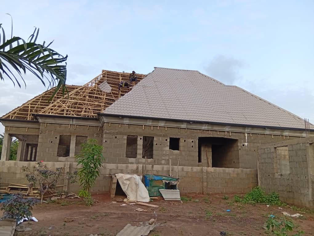 Aluminium roofing sheet installation side view — 2026 price list Nigeria