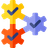 Gears with checkmarks representing reliable processes