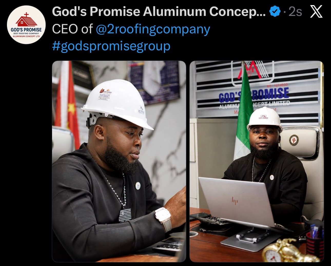 “The Vision Behind One of Lagos’ Leading Aluminium Roofing Companies—Building Stronger Roofs, One Project at a Time.”
